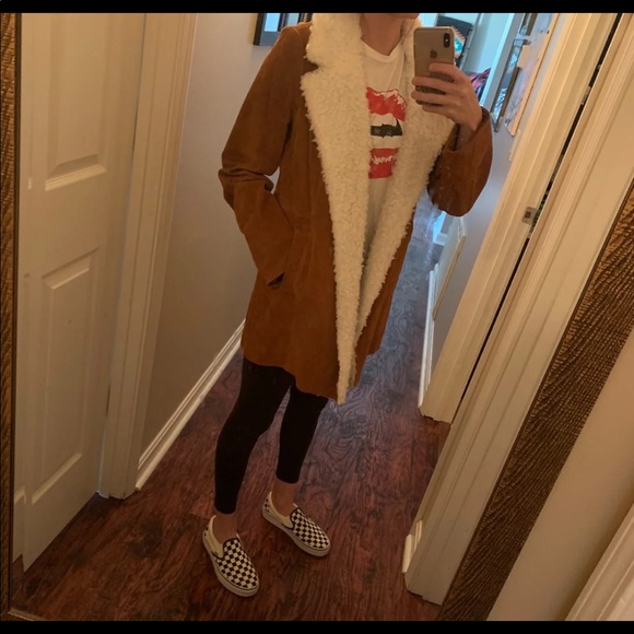 Forever 21 Faux Suede and Fur Coat - Picture 2 of 3